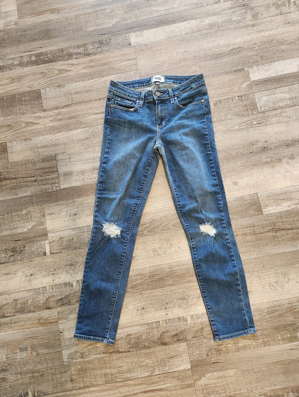Paige Kylie Crop skinny distressed jean 28